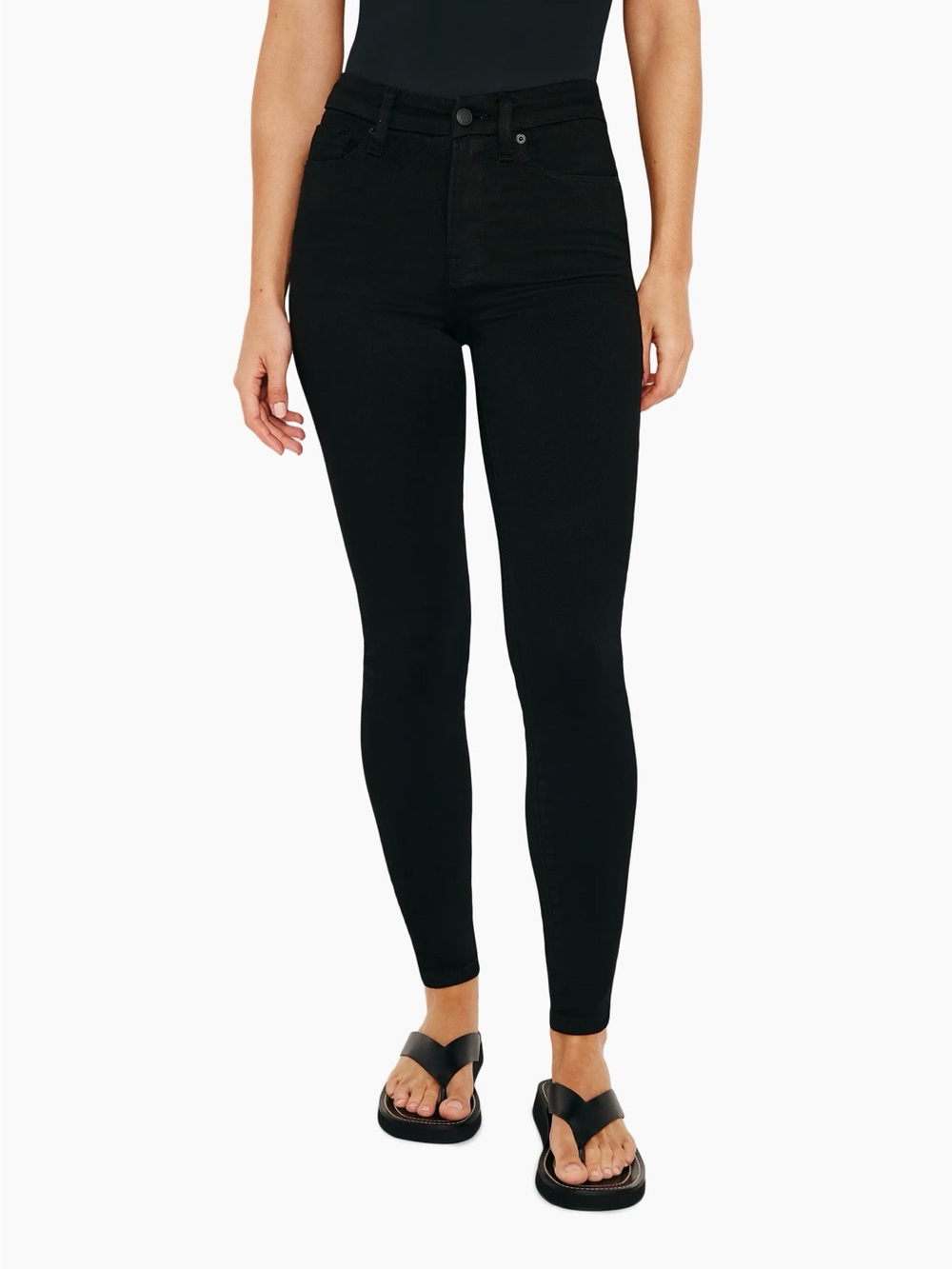 NWT $99 Good American Good Legs Dark Grey Jeans Size 15 Plus